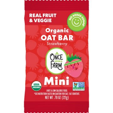 Once Upon A Farm Organic Mini Oat Bar - Strawberry