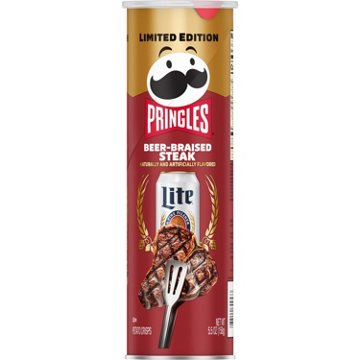 Pringles Miller Lite Beer Braised Steak Potato Crisps Chips