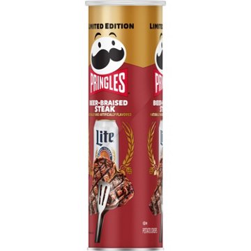 Pringles Miller Lite Beer Braised Steak Potato Crisps Chips