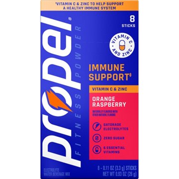 Propel Fitness Powder Immune Support Stick Packs - Orange Raspberry