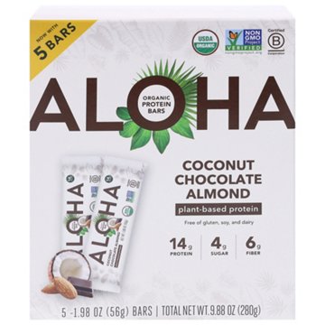 Aloha Coconut Chocolate Almond Organic Protein Bars