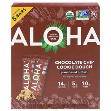 Aloha Chocolate Chip Cookie Dough Organic Protein Bars