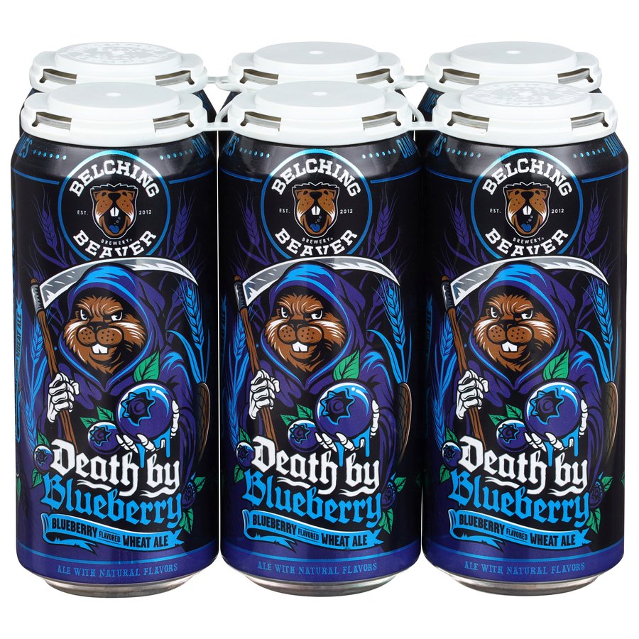 Belching Beaver Brewery Death by Blueberry 6 pk Cans - Shop Beer at H-E-B