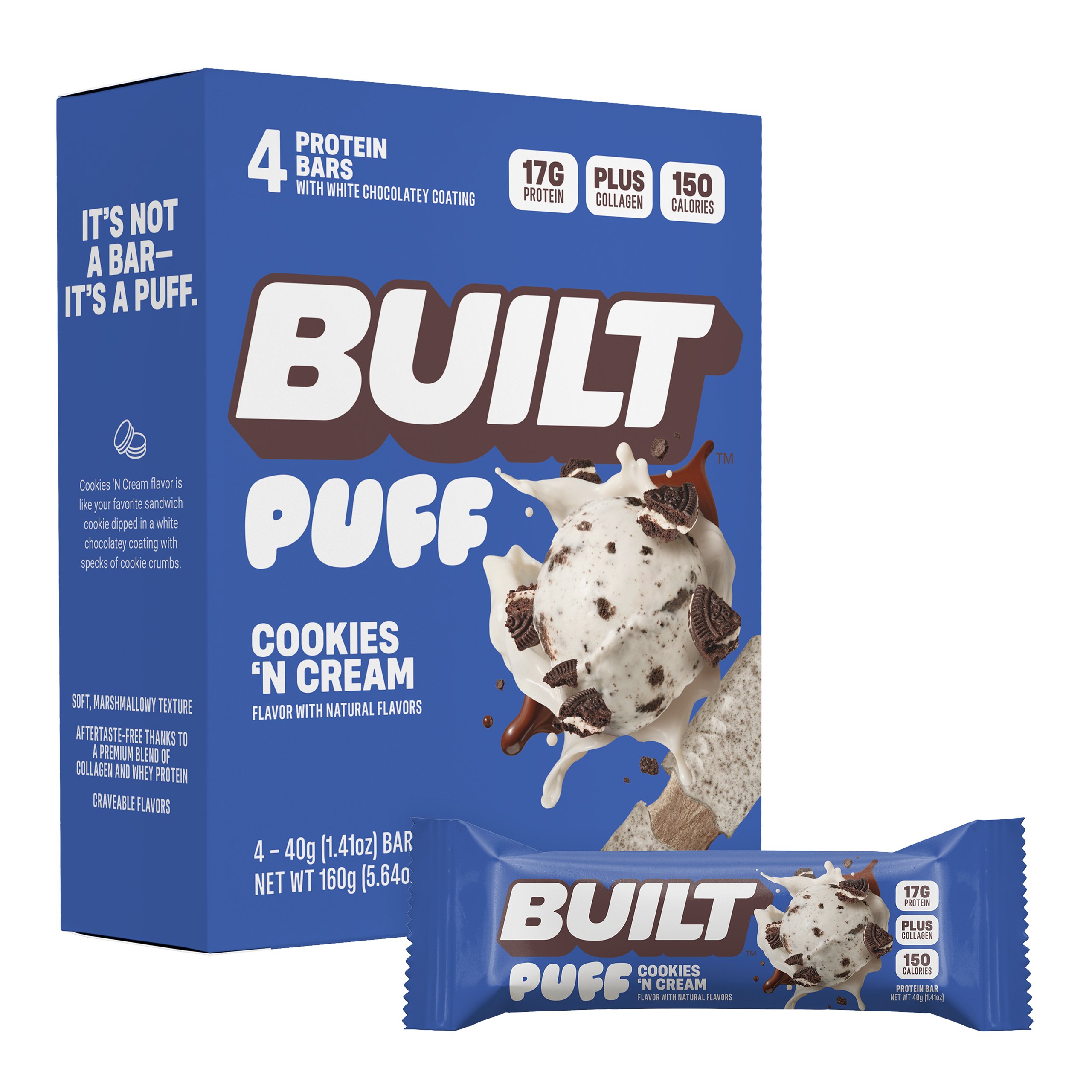 BUILT Puff Cookies & Cream - Shop Granola & snack bars at H-E-B