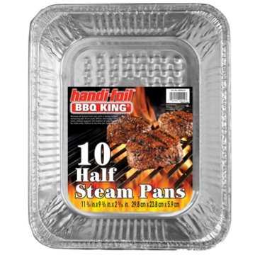 Handi-Foil 10 pk BBQ King Half Steam Table Foil Pans, 11.75" x 9.3"