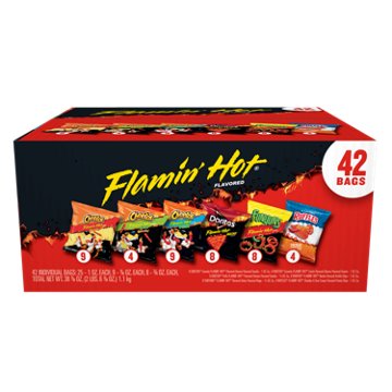 Frito Lay Flamin' Hot Mix Chips Multipack Bags
