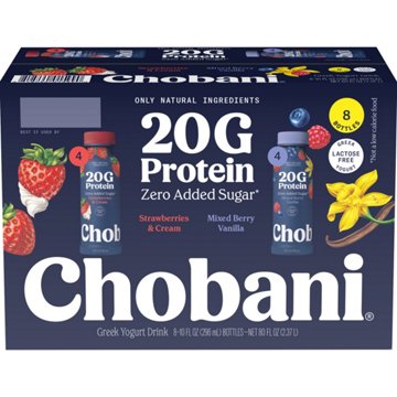 Chobani Yogurt Drink 8 pk - Strawberries & Mixed Berry