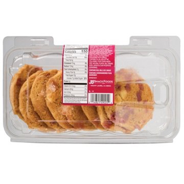 J&J Snacks White Chocolate Raspberry Cookies, 8 ct