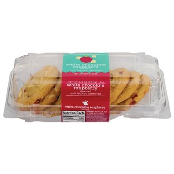 J&J Snacks White Chocolate Raspberry Cookies, 8 ct