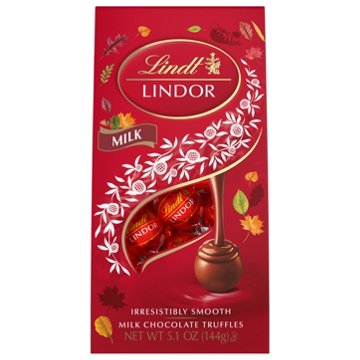 Lindt Lindor Milk Chocolate Truffles Fall Bag