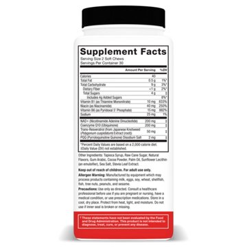Force Factor Nad+ Longevity & Anti-Aging Chocolate Chews