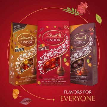 Lindt Lindor Fall Milk Chocolate Truffles Bag