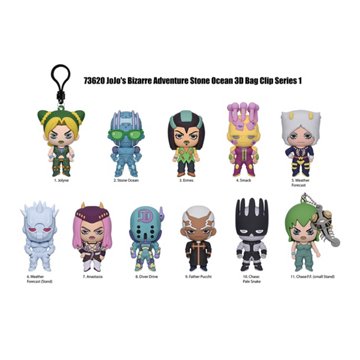 Monogram International Jojo's Bizarre Adventure 3D Foam Bag Clip Surprise Blind Pack - Series 1