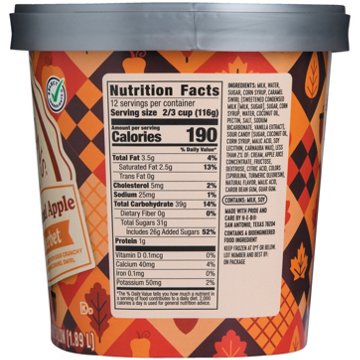 H-E-B Creamy Creations Caramel Apple Sherbet, 1/2 gal