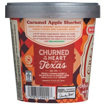 H-E-B Creamy Creations Caramel Apple Sherbet