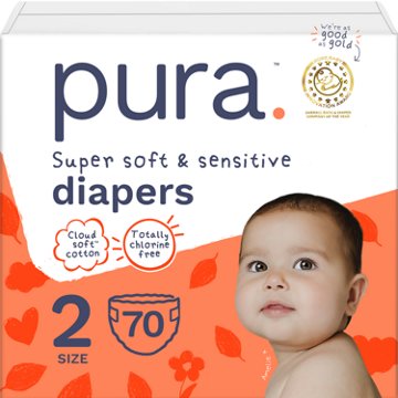 Pura Super Soft & Sensitive Diapers - Size 2