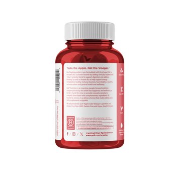 Goli Nutrition Zero Sugar Apple Cider Vinegar+ Gummies