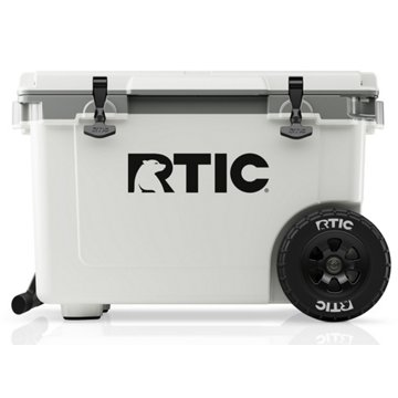 RTIC Wheeled Cooler - White & Gray, 52 qt