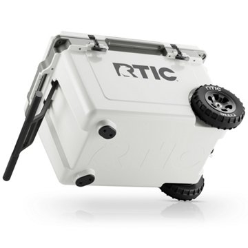 RTIC Wheeled Cooler - White & Gray, 52 qt