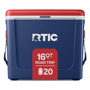 RTIC Hard Side Cooler - Navy & Red, 16 qt