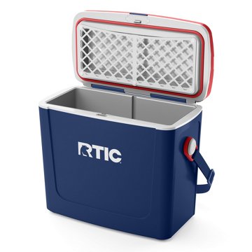 RTIC Hard Side Cooler - Navy & Red, 16 qt