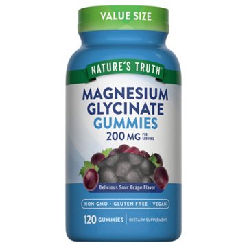 Nature's Truth Magnesium Glycinate Gummies Grape Flavor, 120 ct