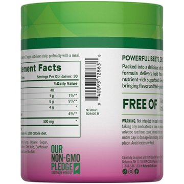 Nature's Truth Nitric Oxide Max Beet Root Soft Chews