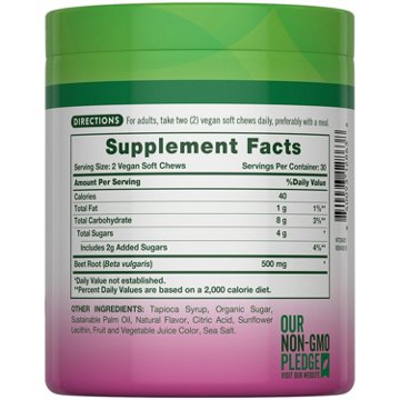 Nature's Truth Nitric Oxide Max Beet Root Soft Chews