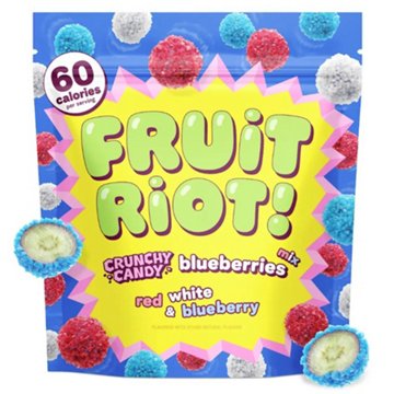 Fruit Riot! Crunchy Candy Blueberries Mix Real Frozen Fruit