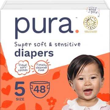 Pura Super Soft & Sensitive Diapers - Size 5