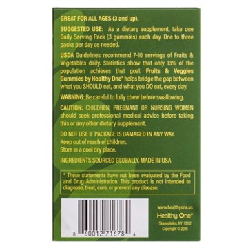 Healthy One Fruits & Veggies Superfood Gummies