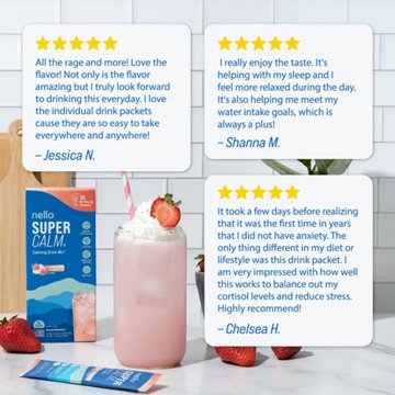 Nello Super Calm Strawberries & Cream Drink Mix