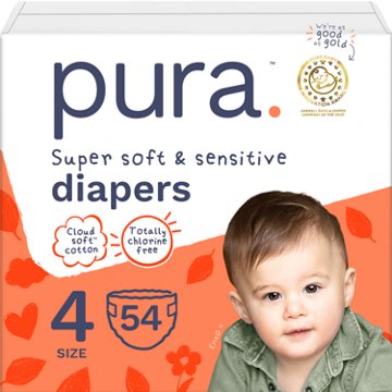 Pura Super Soft & Sensitive Diapers - Size 4