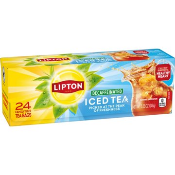 Lipton Decaffeinated Iced Tea Family Size Tea Bags