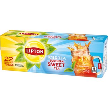 Lipton Southern Sweet Iced Tea Family Size Tea Bags