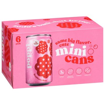 poppi Prebiotic Soda 6pk Mini Cans - Raspberry Rose