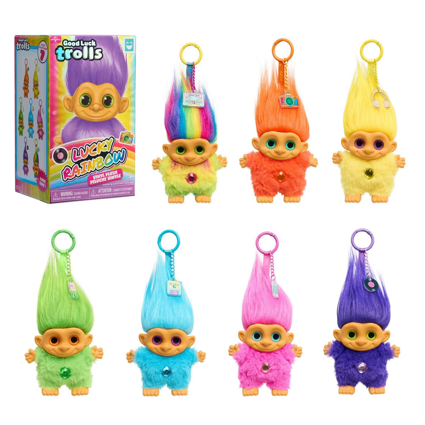 Happy Hauls Good Luck Trolls Lucky Rainbow Vinyl Plush Blind Box