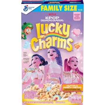 General Mills K-Pop Demon Hunters Lucky Charms Cereal - Family Size