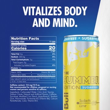 Red Bull Sugar Free Summer Edition Sudachi Lime Energy Drink