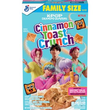General MIlls K-Pop Demon Hunters Cinnamon Toast Crunch Cereal - Family Size