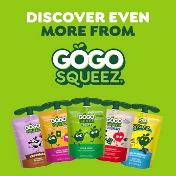 GoGo squeeZ SlymeZ Blueberry Raspberry Fruit Gel Pouches