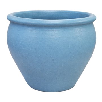 Blue Orange Pottery Marble Apple Clay Pot - Blue, 15''