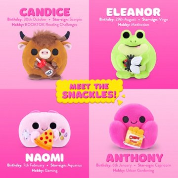 Zuru Snackles Series Mystery Plush, 2.5"