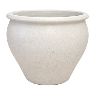 Blue Orange Pottery Marble Apple Clay Pot  - White, 15''