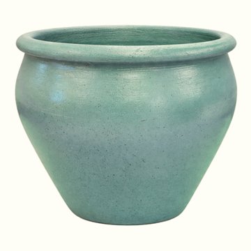 Blue Orange Pottery Marble Apple Clay Pot - Green, 15''