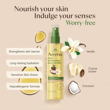 Aveeno Daily Moisturizing Body Oil Mist - Cocoa Butter & Vanilla