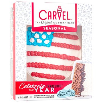Carvel Patriotic Holiday Chocolate & Vanilla Ice Cream Cake