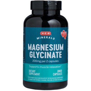 H-E-B Magnesium Glycinate Capsules, 240 ct