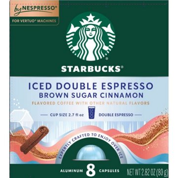 Starbucks Iced Double Espresso Brown Sugar Cinnamon Single Serve Capsules