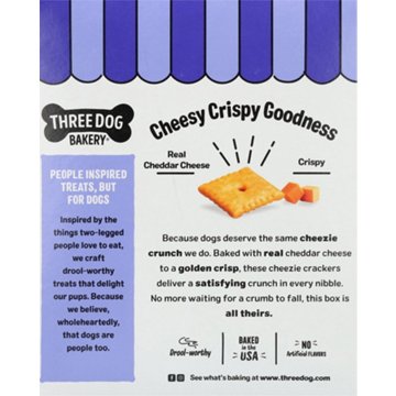 Three Dog Bakery Cheezie Yips Dog Treats - Cheddar Cheese, 9 oz